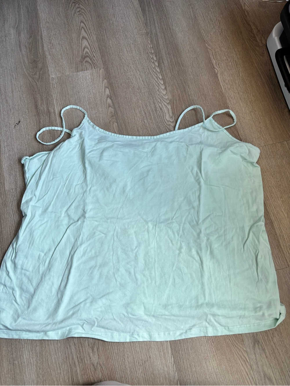 Basic Editions Light Mint Spaghetti Strap Camisole
